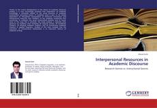Buchcover von Interpersonal Resources in Academic Discourse