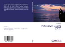 Couverture de Philosophy in Learning English