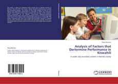 Capa do livro de Analysis of Factors that Dertermine Performance in Kiswahili 