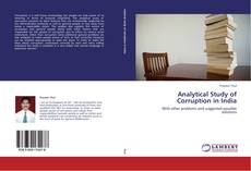 Buchcover von Analytical Study of Corruption in India