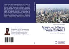 Buchcover von Company Law In Uganda: Students, Companion & Practitioners' Manual