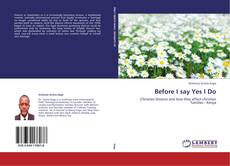 Couverture de Before I say Yes I Do