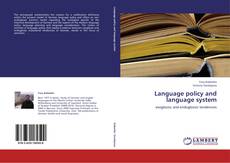 Bookcover of Language policy and language system