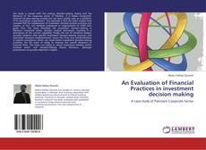 Buchcover von An Evaluation of Financial Practices in investment decision making