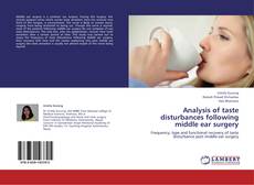 Buchcover von Analysis of taste disturbances following middle ear surgery
