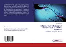 Обложка Information Efficiency of Indian Stock Markets  –    Volume II