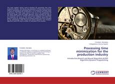 Processing time minimization for the production  industry kitap kapağı