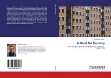 A Need for Housing kitap kapağı