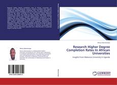 Research Higher Degree Completion Rates In African Universities kitap kapağı