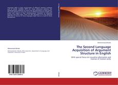 Buchcover von The Second Language Acquisition of Argument Structure in English