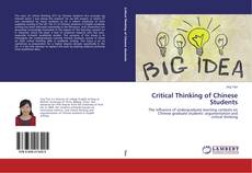 Copertina di Critical Thinking of Chinese Students