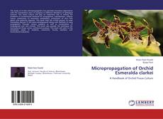Micropropagation of Orchid Esmeralda clarkei kitap kapağı