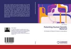 Capa do livro de Patenting Human Genetic Material 