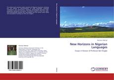 Portada del libro de New Horizons in Nigerian Languages
