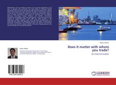 Buchcover von Does it matter with whom you trade?