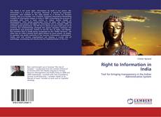 Capa do livro de Right to Information in India 