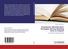 Capa do livro de Vocabulary Identification Strategies during Reading Texts in English 