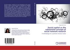 Buchcover von Social capital as the substantial concept of social network research