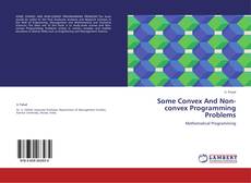 Capa do livro de Some Convex And Non-convex Programming Problems 