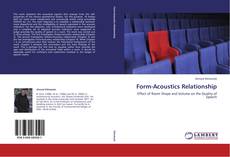 Copertina di Form-Acoustics Relationship