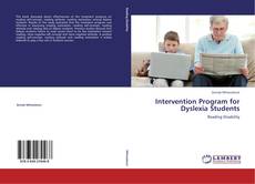 Couverture de Intervention Program for Dyslexia Students