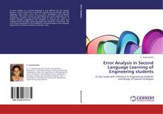 Capa do livro de Error Analysis in Second Language Learning of Engineering students 
