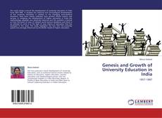 Capa do livro de Genesis and Growth of University Education in India 