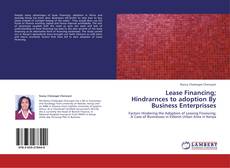 Capa do livro de Lease Financing; Hindrarnces to adoption By Business Enterprisses 