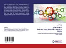 Portada del libro de Automatic Recommendation for Online Users