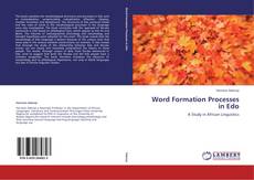 Bookcover of Word Formation Processes in Edo