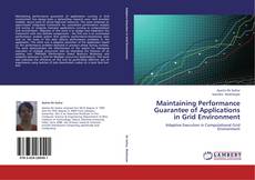 Capa do livro de Maintaining Performance Guarantee of Applications in Grid Environment 