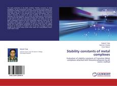 Capa do livro de Stability constants of metal complexes 