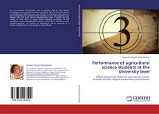 Portada del libro de Performance of agricultural science students at the University level