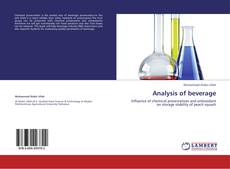 Capa do livro de Analysis of beverage 