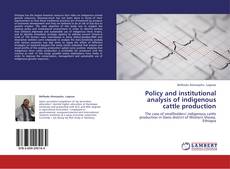 Portada del libro de Policy and institutional analysis of indigenous cattle production