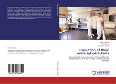 Couverture de Evaluation of three universal extractants
