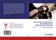 Capa do livro de Improving the Mechanism for Settlement of Administrative Disputes 