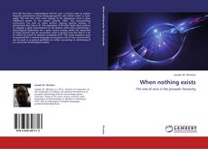 When nothing exists kitap kapağı