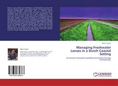 Capa do livro de Managing Freshwater Lenses in a Dutch Coastal Setting 