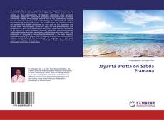 Capa do livro de Jayanta Bhatta on Sabda Pramana 