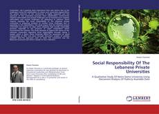 Buchcover von Social Responsibility Of The Lebanese Private Universities