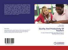 Copertina di Quality And Productivity Of Teachers