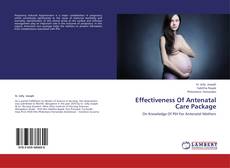 Effectiveness Of Antenatal Care Package kitap kapağı