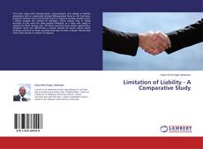 Buchcover von Limitation of Liability - A Comparative Study