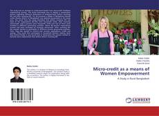 Couverture de Micro-credit as a means of Women Empowerment