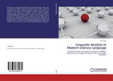 Capa do livro de Linguistic Analysis In Modern Literary Language 