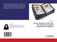 Buchcover von Genre Analysis of the "Op- Ed" Section of English Language Newspapers