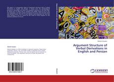 Couverture de Argument Structure of Verbal Derivations in English and Persian