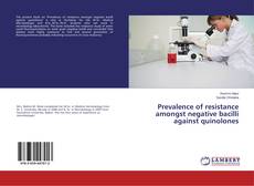 Portada del libro de Prevalence of resistance amongst negative bacilli against quinolones