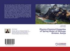Couverture de Physico-Chemical Properties of Spring Water of Gichugu Division, Kenya